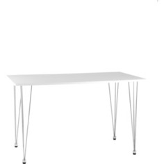 Стол обеденный Stool Group Karapiro 120 белый/хромированные ножки
