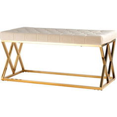 Банкетка-скамейка Stool Group Инсигния вельвет бежевый/сталь золото Bench-011-TG-BG