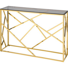 Консоль Stool Group Арт деко стекло smoke/сталь золото ECST-015-TG-SK (115x30)