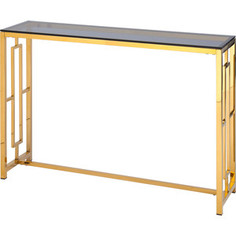 Консоль Stool Group Бруклин стекло smoke/сталь золото ECST-013-TG-SK (115x30)