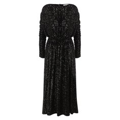 Платье с пайетками Saint Laurent