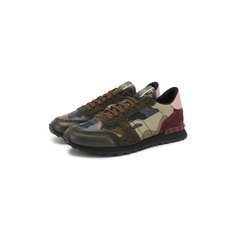 Комбинированные кроссовки Valentino Garavani Rockrunner Camouflage Valentino