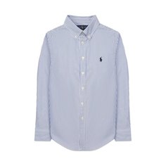 Хлопковая рубашка с воротником button down Ralph Lauren