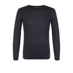 Льняной лонгслив с круглым вырезом Giorgio Armani