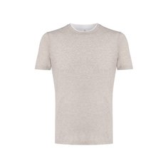 Футболка из смеси хлопка и льна Brunello Cucinelli