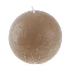 Свеча круглая Bolsius rustic 80мм бежевая