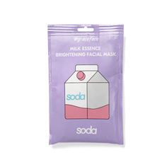 SODA Тканевая маска для лица с молочной эссенцией "для сияния кожи"