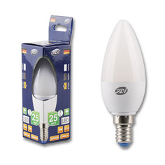 Лампочка светодиодная LED, свеча Е14 3W 2700K теплый свет REV