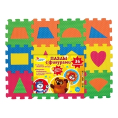 Мягкие пазлы Играем вместе Союзмультфильм с фигурами, 36 элементов