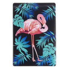 Обложка для проездного Kawaii Factory KW065 Фламинго черная