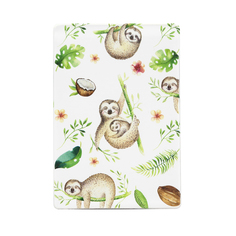 Обложка для проездного Kawaii Factory KW065 Ленивцы белая