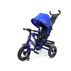 Велосипед трехколесный Lexus Trike со светомузыкой темно-синий, колеса надувные 12" и 10"