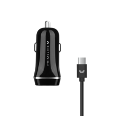 Автомобильное зарядное устройство Prime Line 2USB 2.4A + кабель Type-C 1.2м