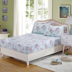 Простынь на резинке поплин 180x200 Valtery PRPP-15