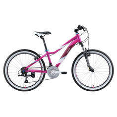 Подростковый велосипед Welt Edelweiss 24 (2020) размер колеса 24 Розово-фиолетово-белый