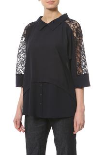 Блуза женская Adzhedo 70161 синяя 5XL RU