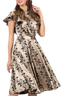 Платье женское Olivegrey PL000536L(GLOMERY) золотистое 42 RU