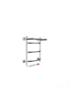 Полотенцесушитель электрический Indigo Arc с полкой 50/40, провод слева