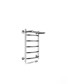 Полотенцесушитель электрический Indigo Arc с полкой 60/40, провод слева