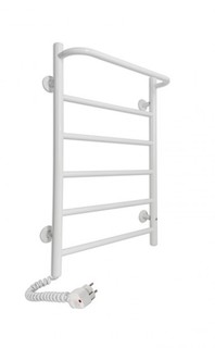 Полотенцесушитель электрический Indigo Line с полкой 60/40, белый, провод слева