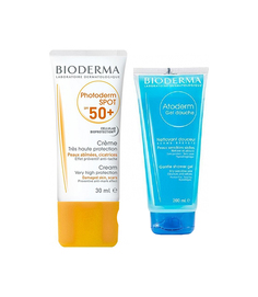 Подарочный набор Bioderma Photoderm Max Тональный крем SPF50+ и Атодерм гель для душа