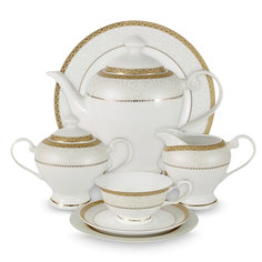 Сервиз чайный Anna lafarg Emily Бостон Голд, 21 предмет на 6 персон