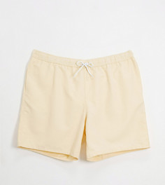 Желтые шорты для плавания средней длины ASOS DESIGN Plus-Желтый