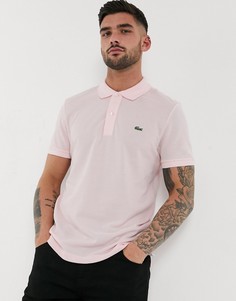 Розовое узкое поло из пике Lacoste-Розовый