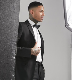 Черный пиджак скинни ASOS DESIGN Tall wedding