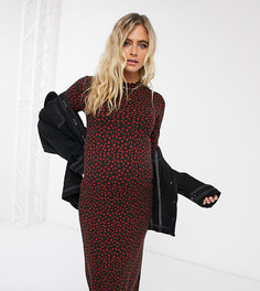 Платье миди с розами Topshop Maternity-Мульти
