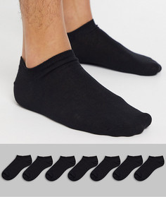 Набор из 7 пар черных спортивных носков ASOS DESIGN, скидка-Черный