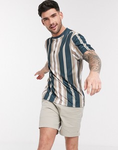 Футболка в полоску River Island-Темно-синий