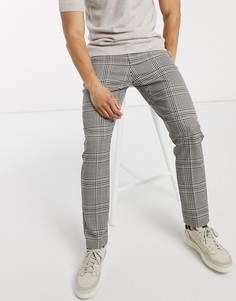 Строгие брюки в клетку River Island-Бежевый