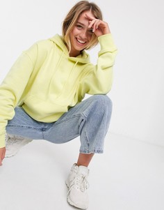 Желтый oversized-худи из органического хлопка Weekday