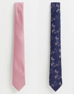 Розовый и темно-синий галстук Topman-Мульти