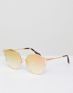 Круглые солнцезащитные очки цвета розового золота Sonix Ibiza-Золотой
