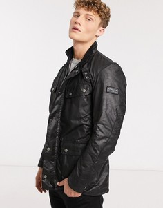 Черная вощеная куртка узкого кроя Barbour International-Черный