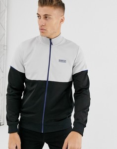 Серо-черная олимпийка с контрастной молнией Barbour International-Черный