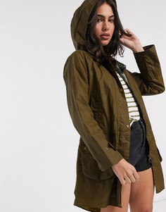 Коричневое вощеное пальто Barbour-Бежевый