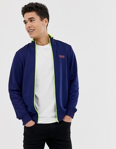 Синяя олимпийка с броской молнией Barbour International-Синий