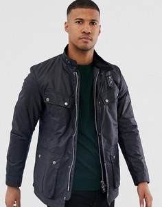 Узкая темно-синяя вощеная куртка Barbour International-Темно-синий