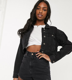 Черная джинсовая куртка ASOS DESIGN Tall-Черный