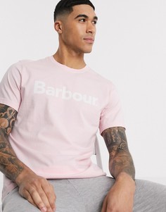 Розовая футболка с логотипом Barbour-Розовый