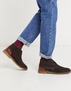 Темно-коричневые замшевые ботинки дезерты Barbour-Коричневый