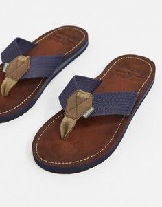 Темно-синие резиновые шлепанцы Barbour-Темно-синий