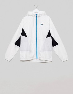 Белая спортивная куртка с капюшоном Nike Heritage Essentials Windrunner-Белый