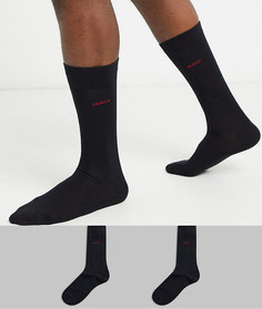 2 пары черных носков HUGO bodywear-Черный