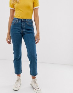 Синие короткие выбеленные джинсы Levis 501-Синий Levis®