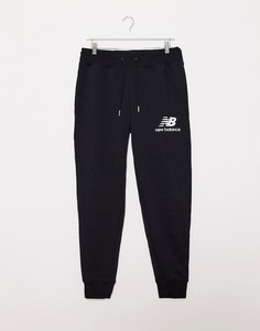 Черные джоггеры с маленьким логотипом New Balance-Черный