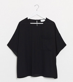 Футболка с карманом ASOS DESIGN Curve-Черный